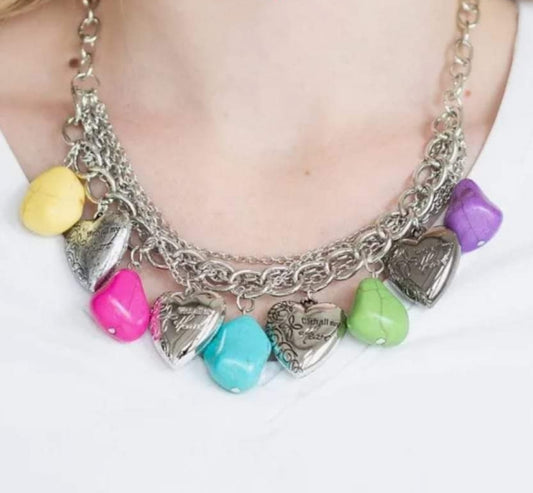 Charming of God multi short necklace stone 031xx