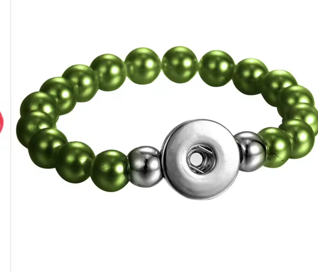 New 18 mm snaps bracelets and necklace iridescent