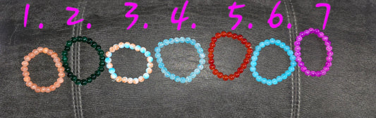 Glass bracelet multi