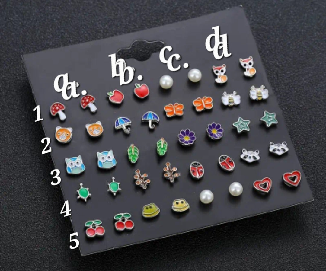 Stud multiple post earrings