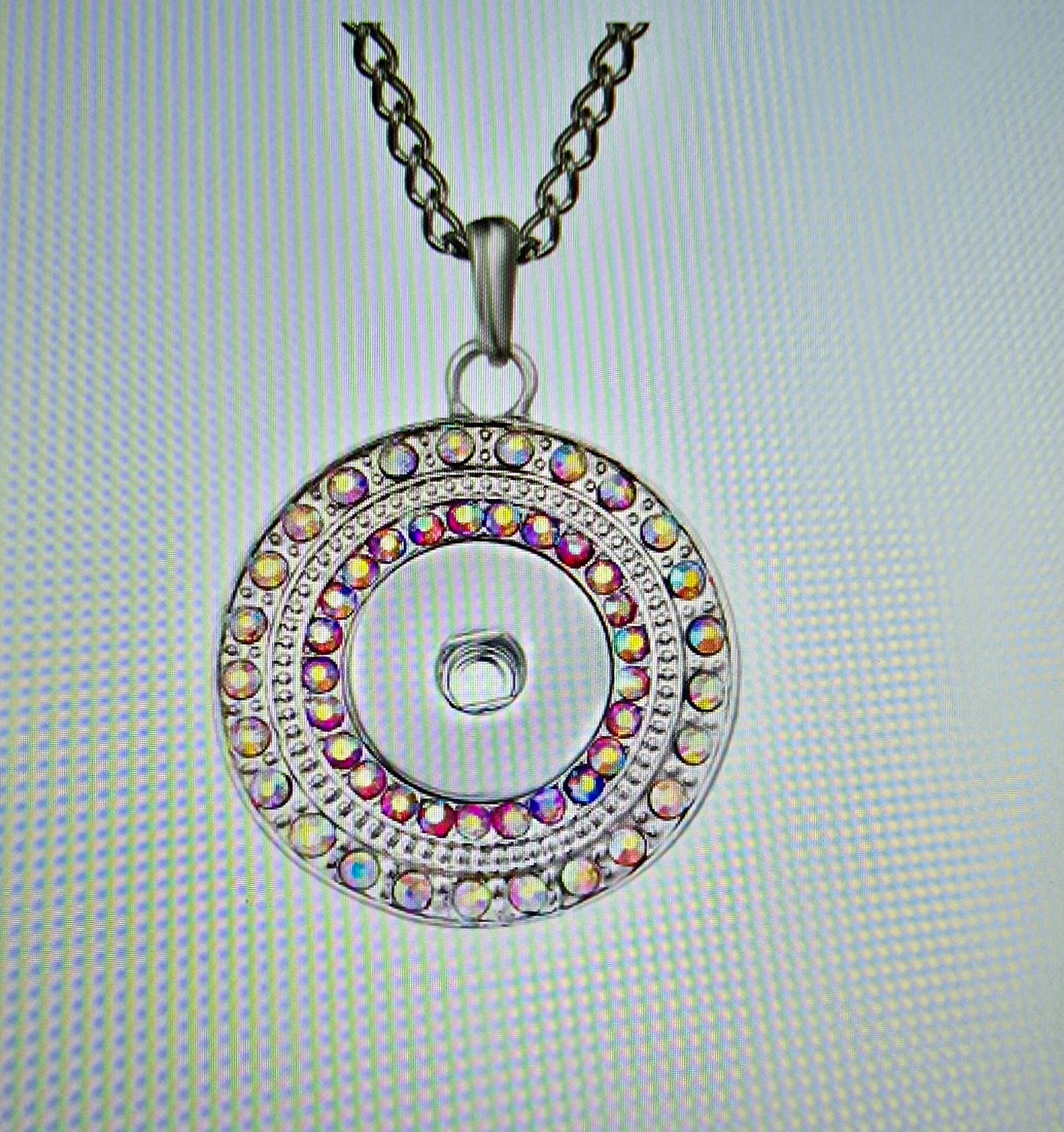 New 18 mm snaps bracelets and necklace iridescent