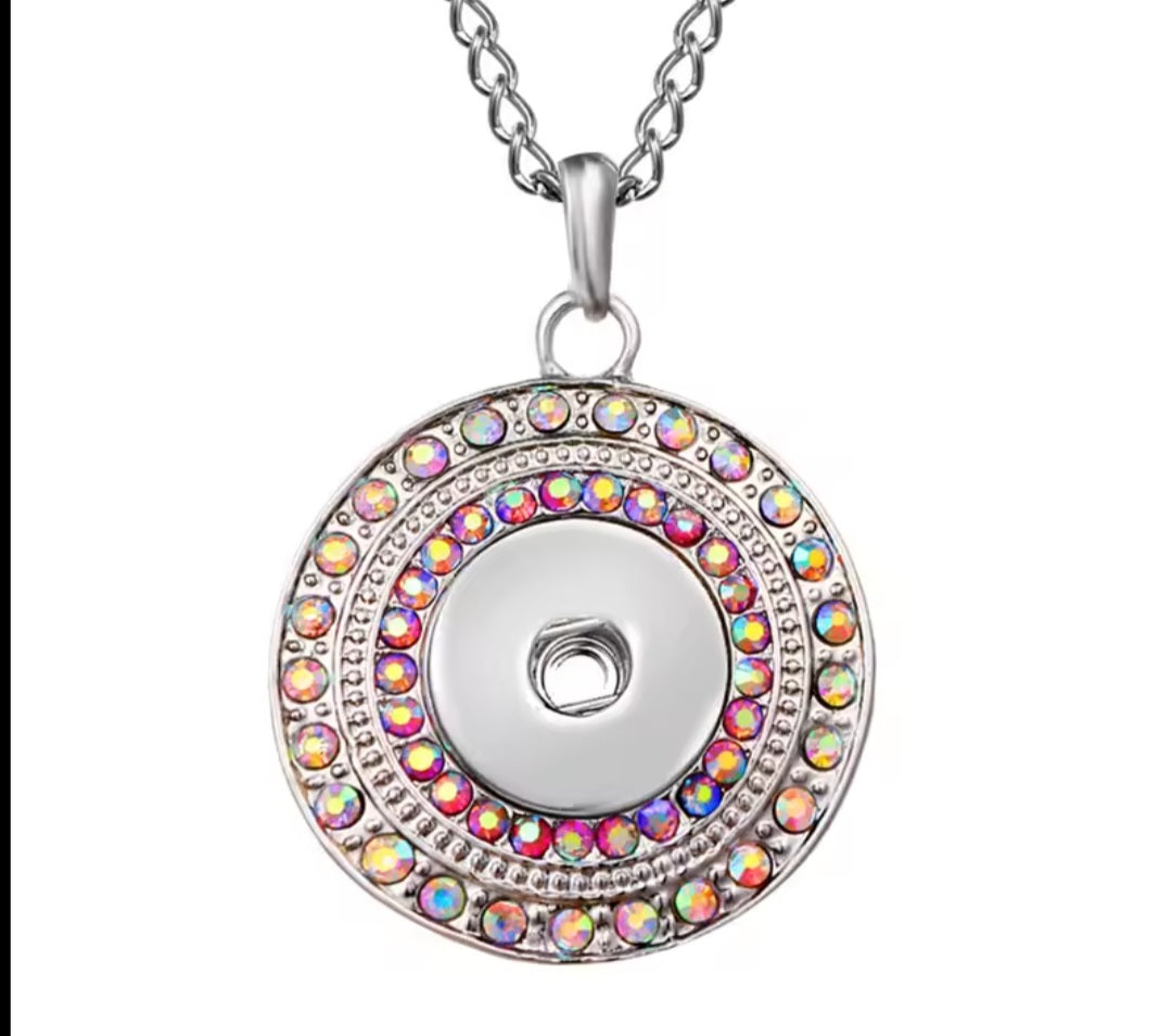 New 18 mm snaps bracelets and necklace iridescent