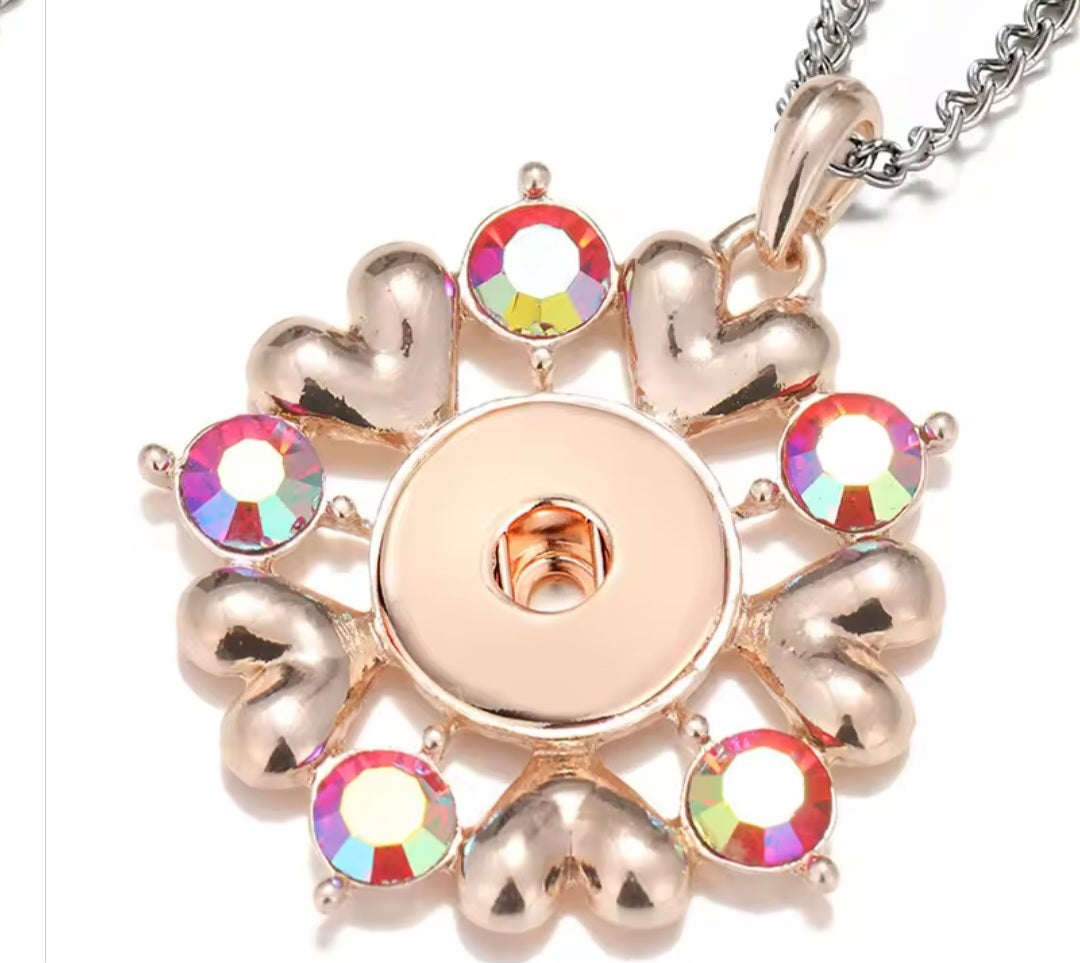 New 18 mm snaps bracelets and necklace iridescent