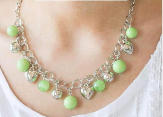 heart Short green necklace 502 papa