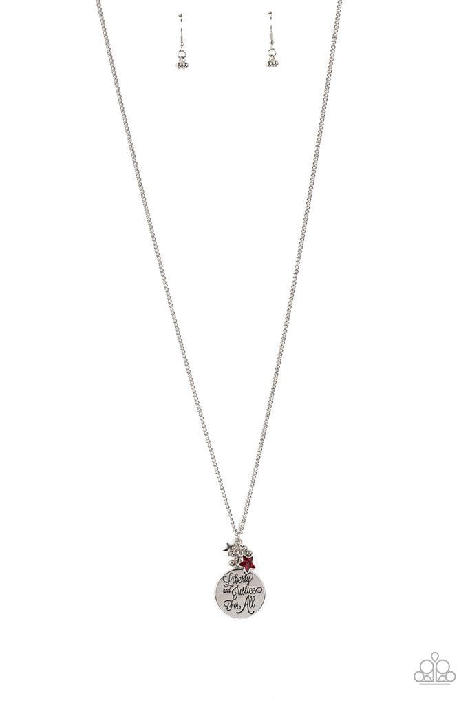 Liberty And Justice For All - Red NECKLACE long papa