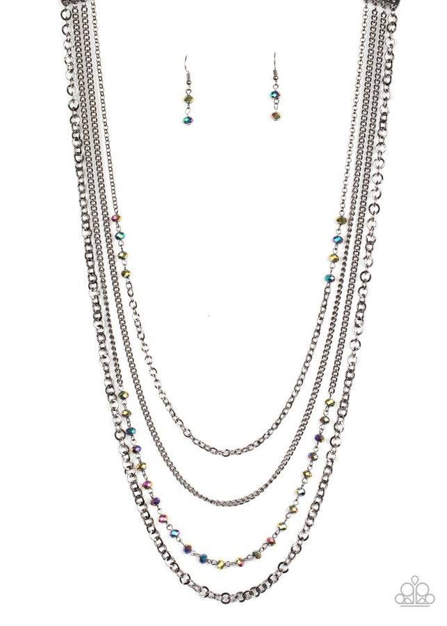 Flickering Lights - Multi oil layered necklace 42xx