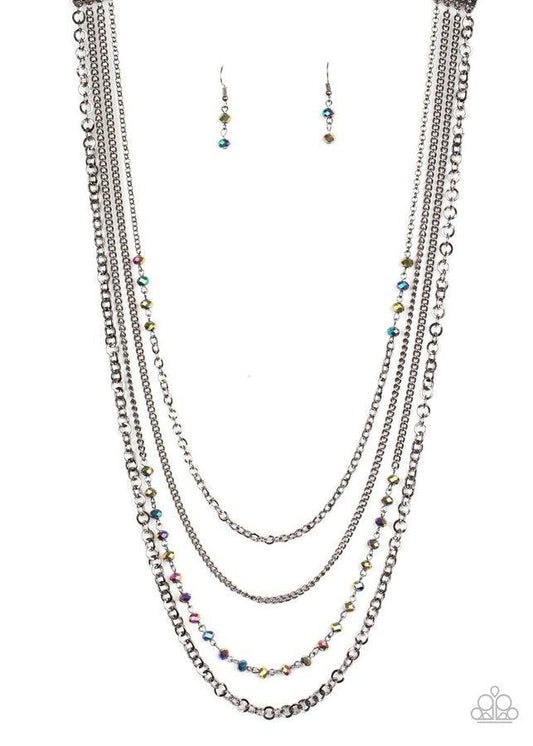 Flickering Lights - Multi oil layered necklace 42xx