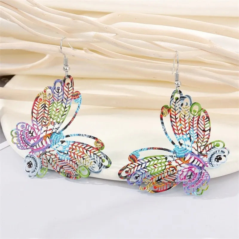 imprint butterfly multi earrings 6442