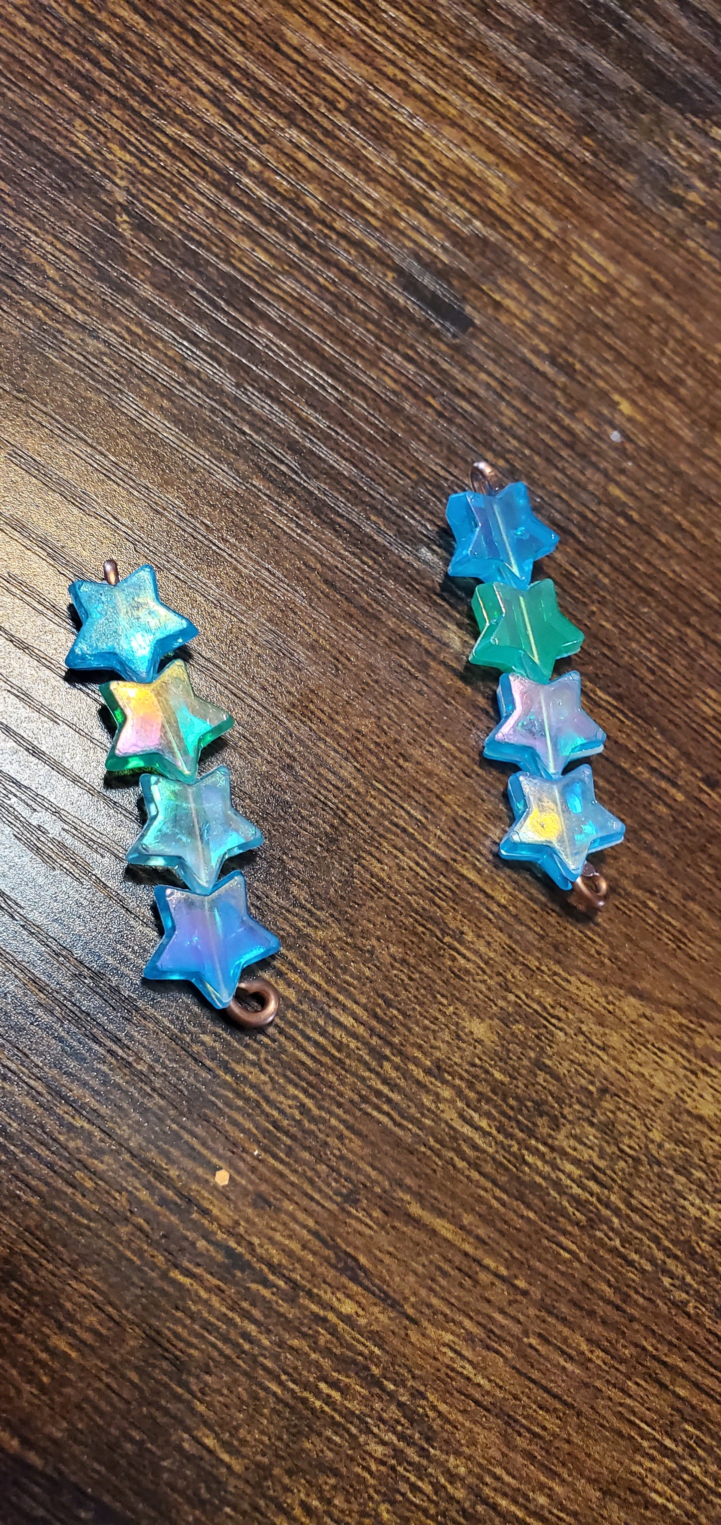 Ocean of stars handmade blue earrings