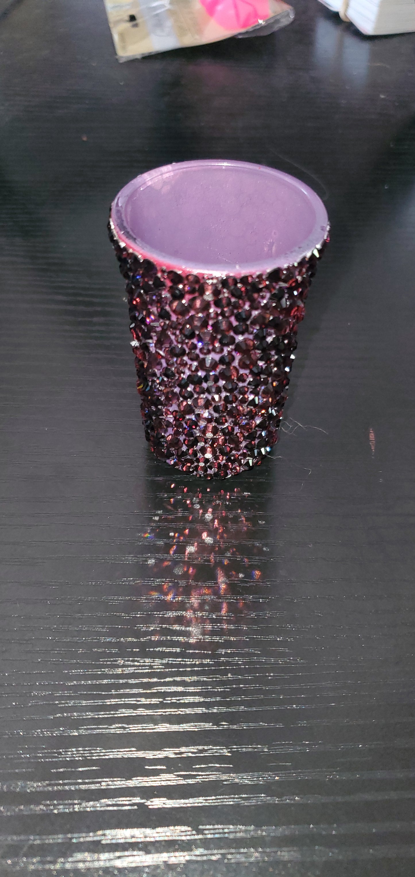 Glitter hot glass cups