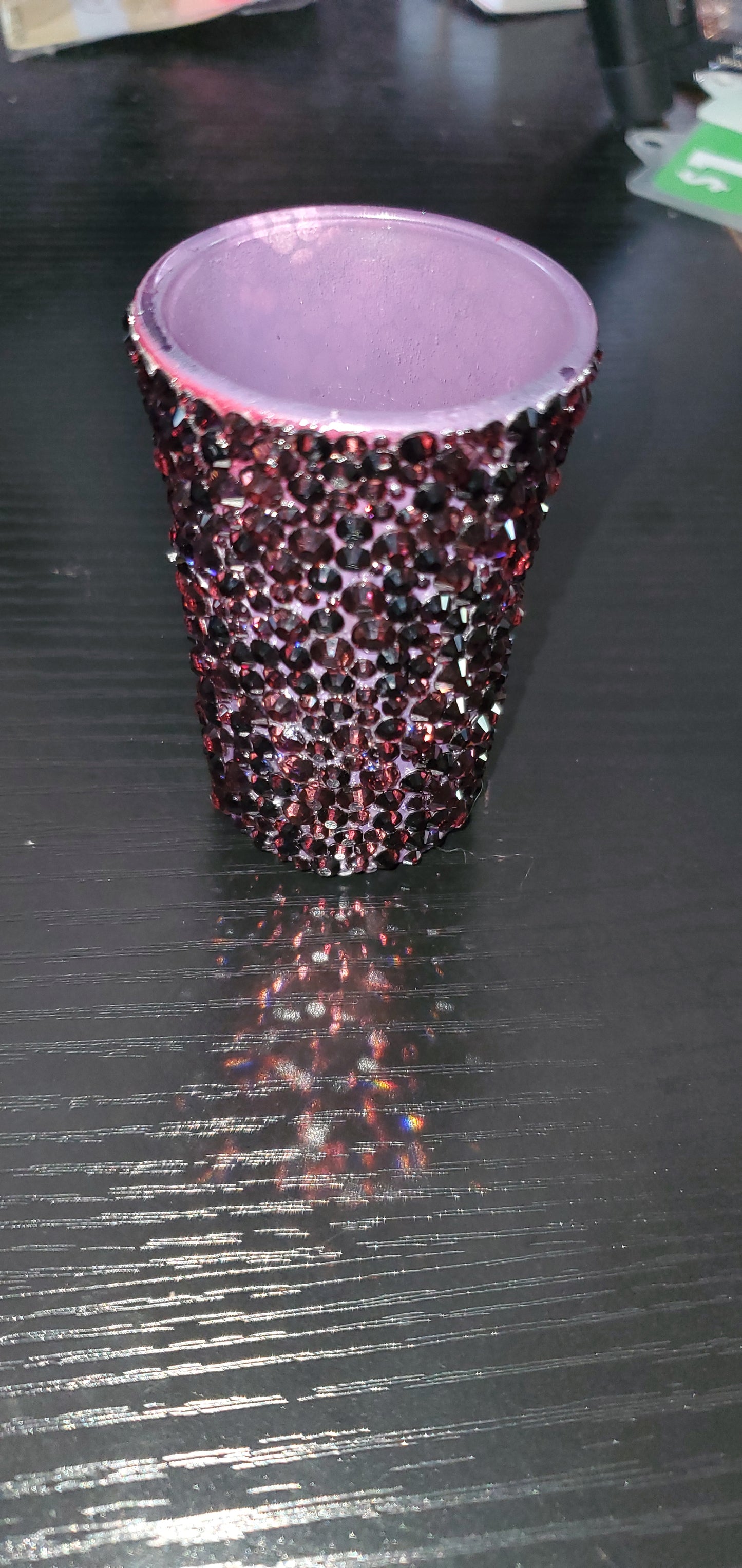 Glitter hot glass cups