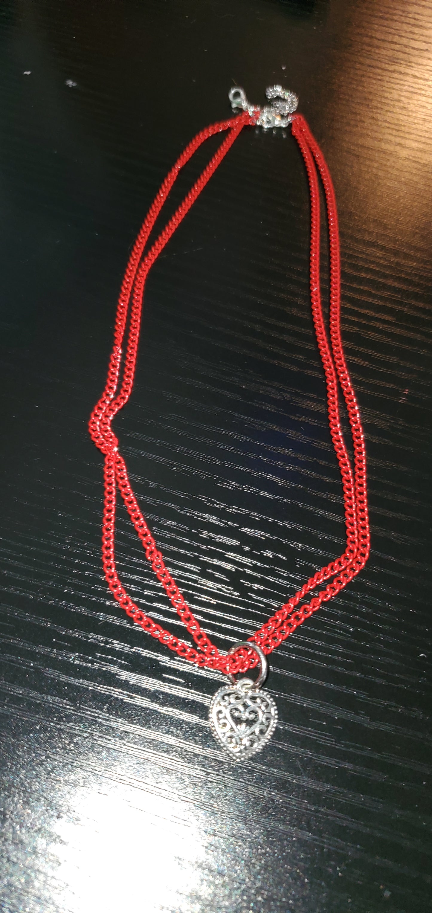 Red heart Choker