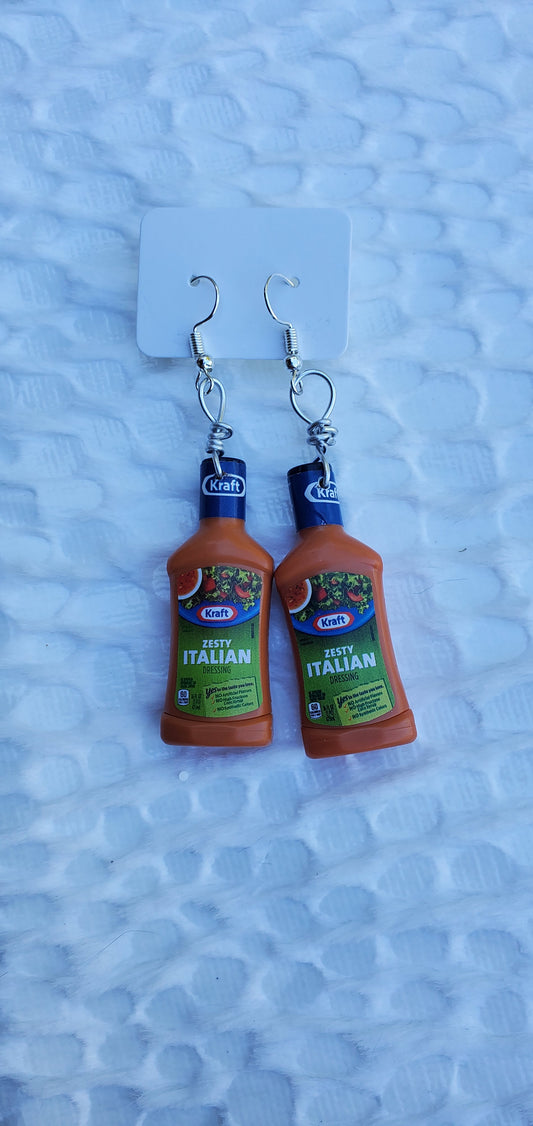 Mini brand sauce earrings