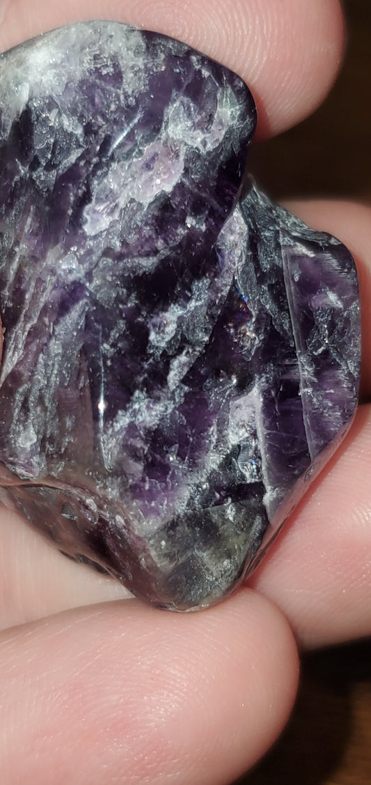 Purple amethyst crystals raw