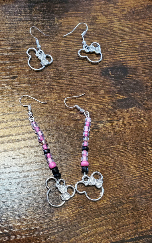 minnie short necklace and earrings set