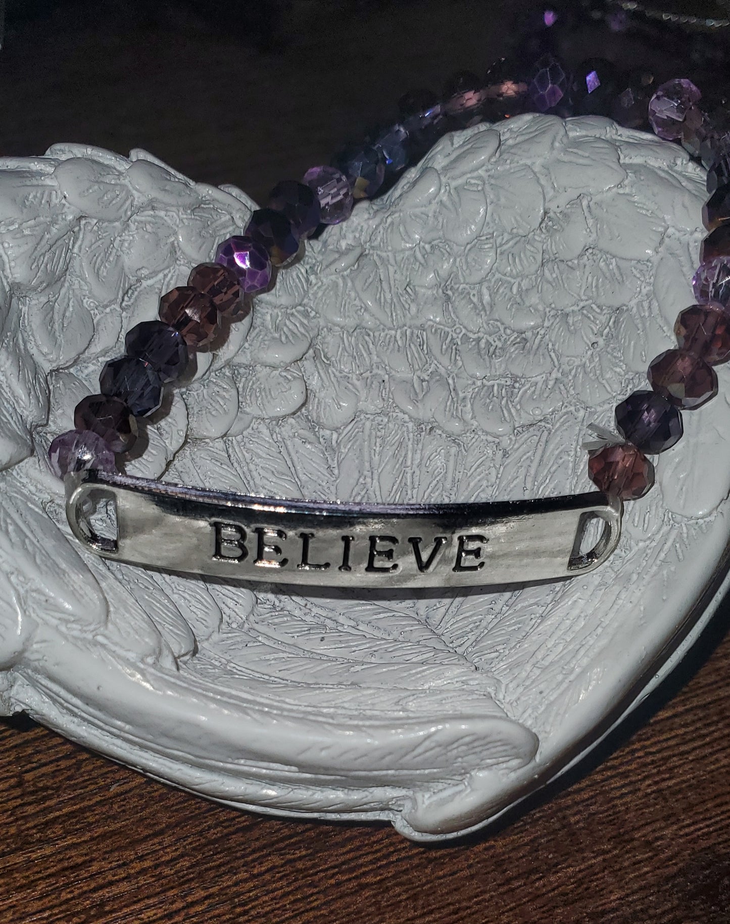 handmade purple inspiration believe bracelets