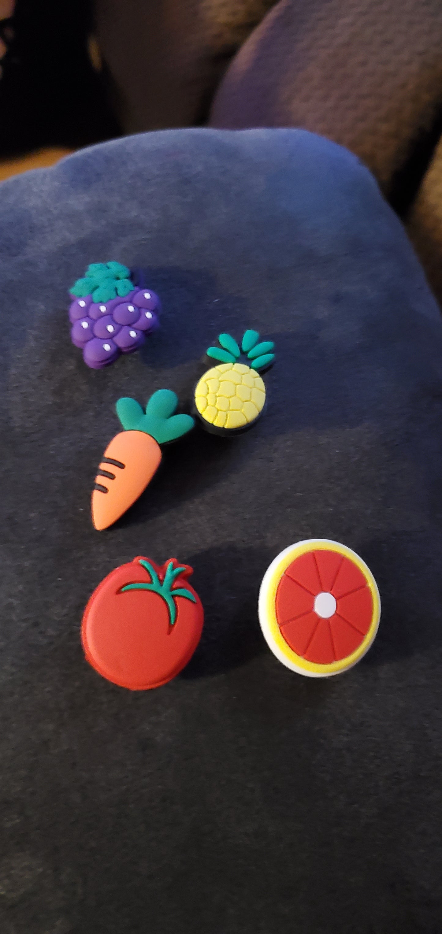 Fruit veggies short necklaces croc