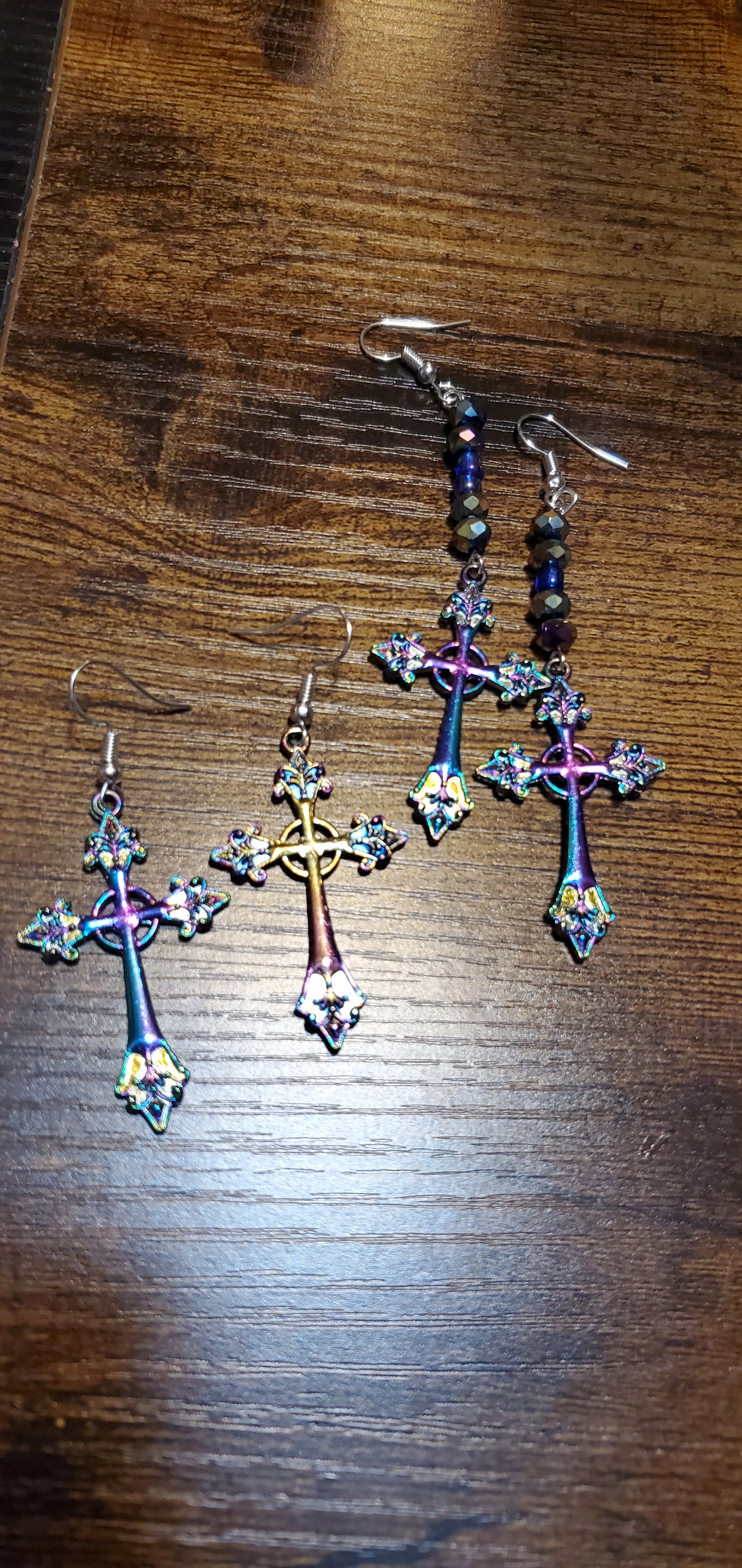 Oil Cross earrings or charms