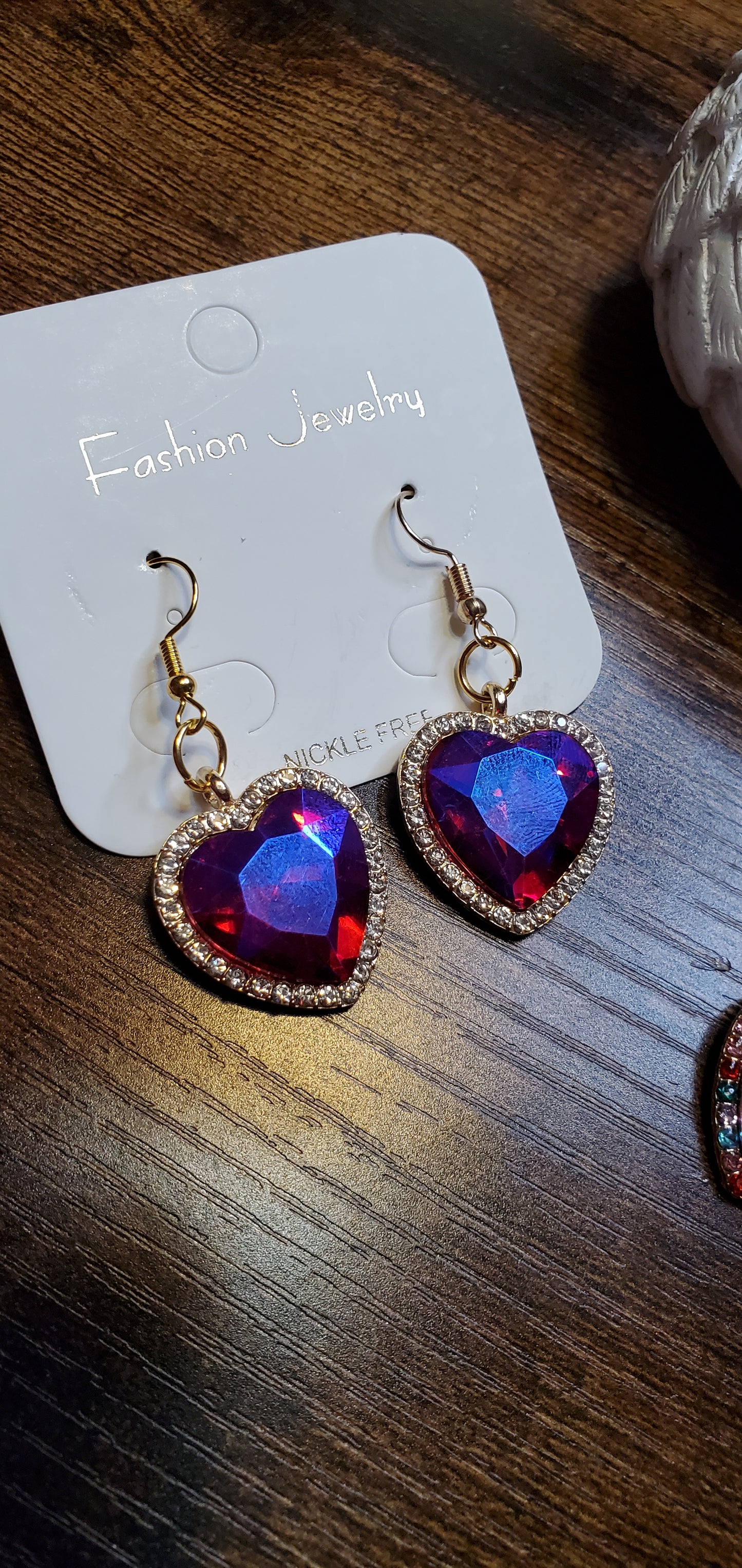 Saved by the heart oil earrings 6223 post stud