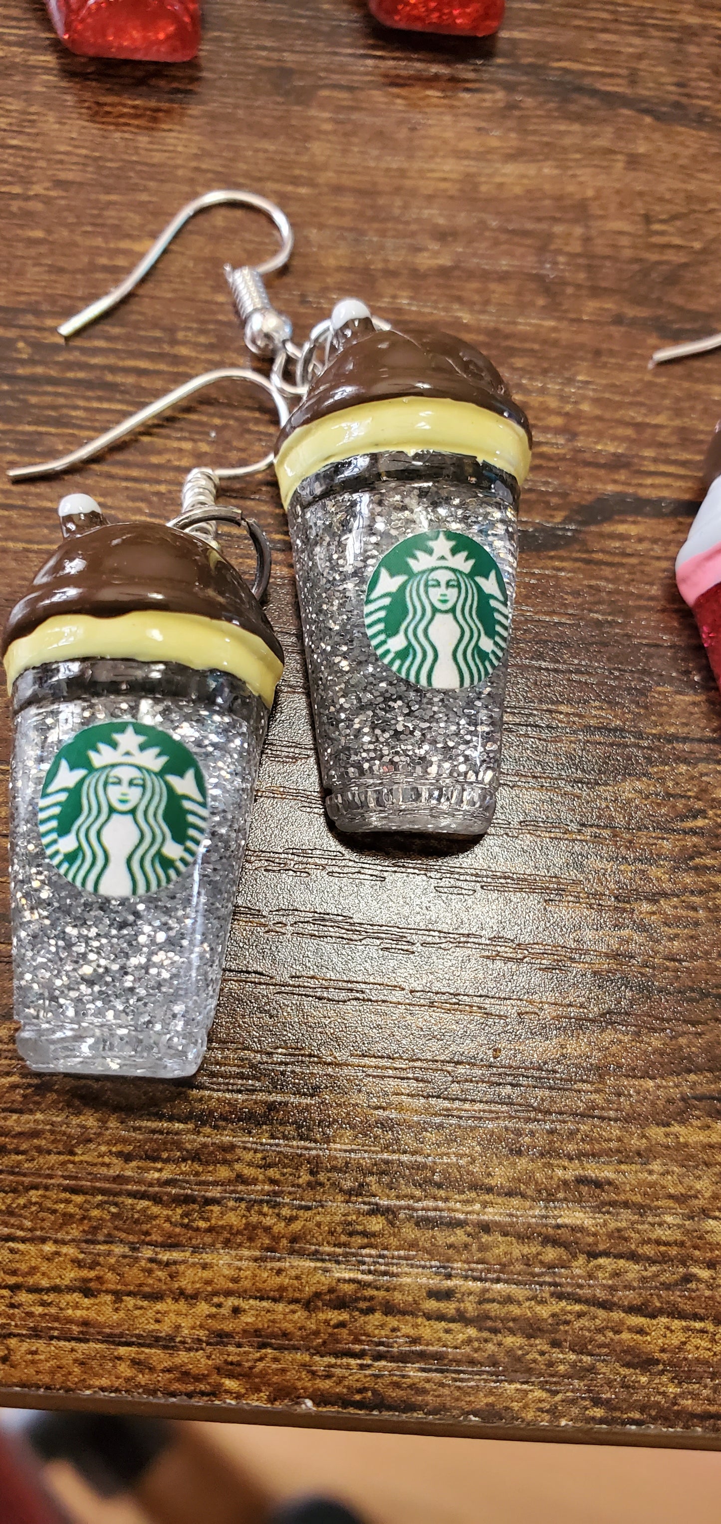 Coffee star glitter multiple earrings