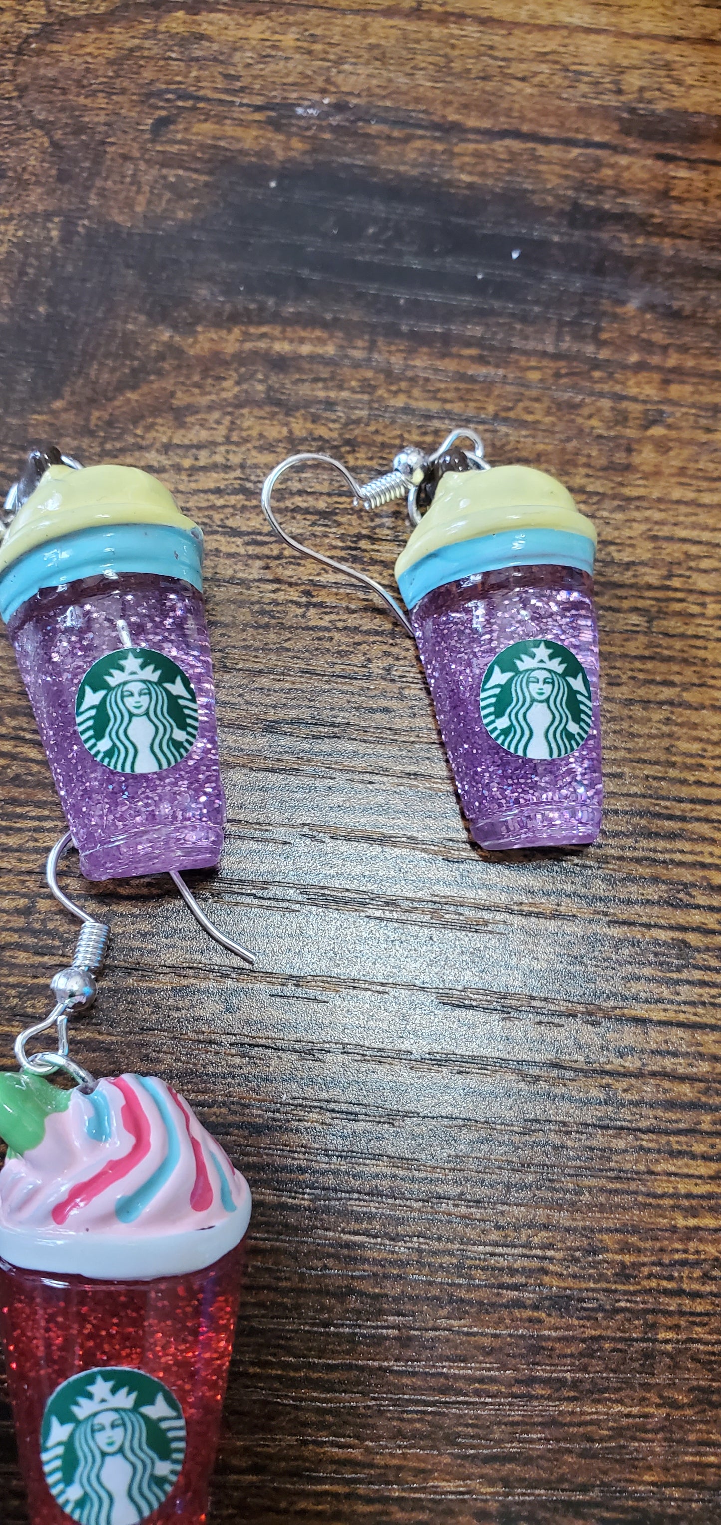 Coffee star glitter multiple earrings