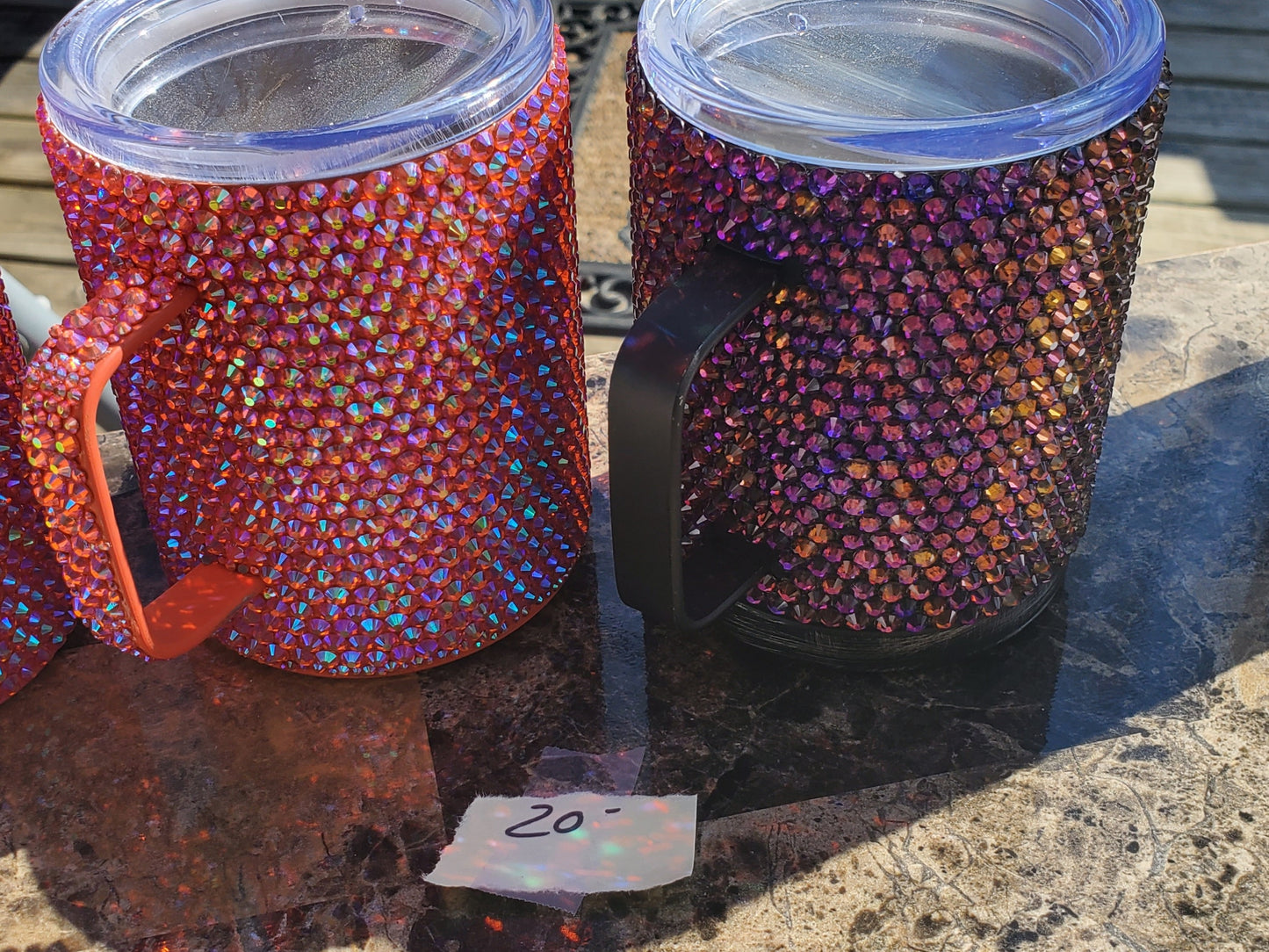 Purple dragon glitter cup mug