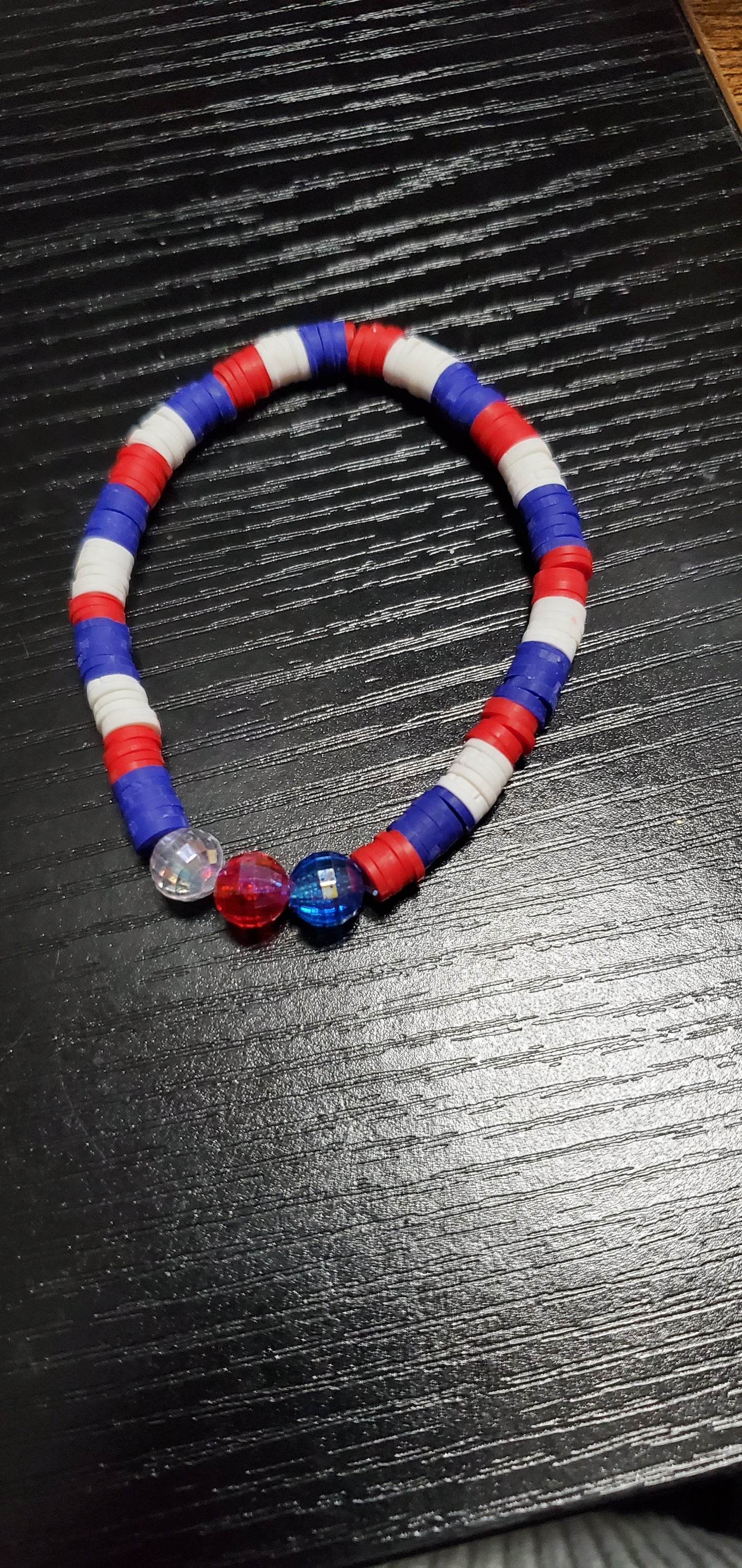 4 th of july bracelets iridescent handmade