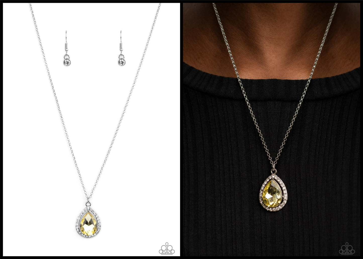 duchess blue yellow short necklace