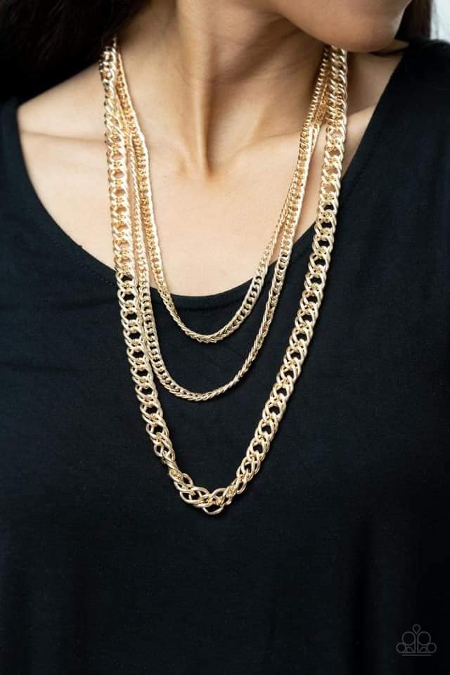 Chain of Champions - Multi gold layered necklace papa