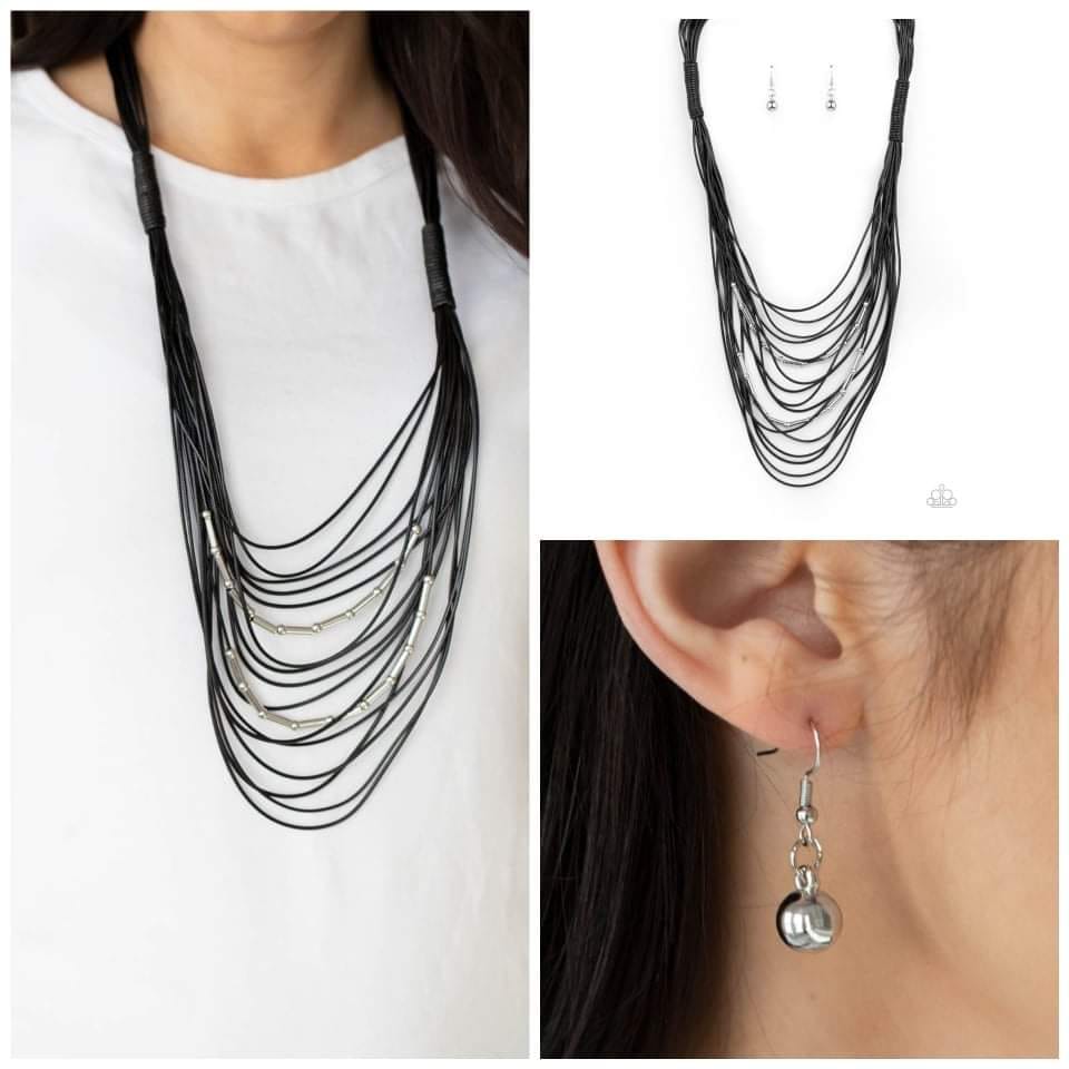 revolving radiant White earrings set