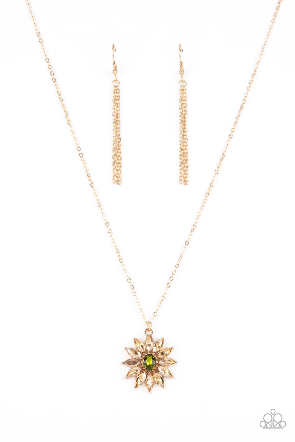 Formal Florals - Gold short necklace  147xx