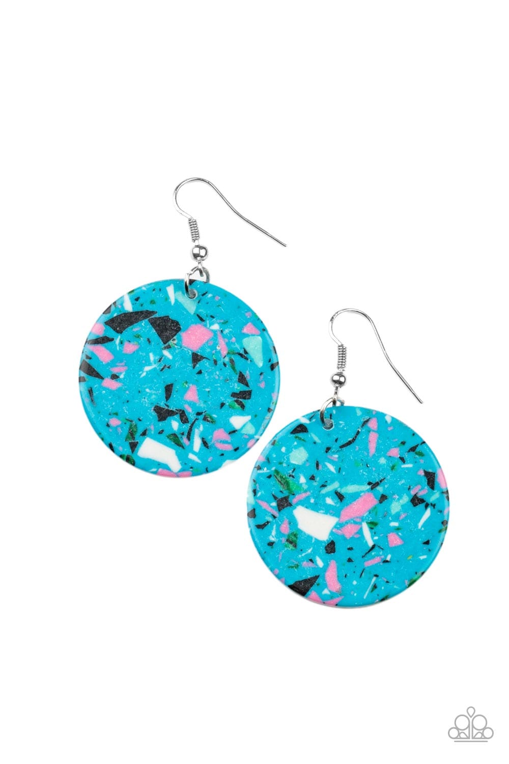 Tenaciously Terrazzo blue earrings 283xx papa