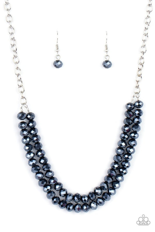 May The FIERCE Be With You - Silver/blue short necklace