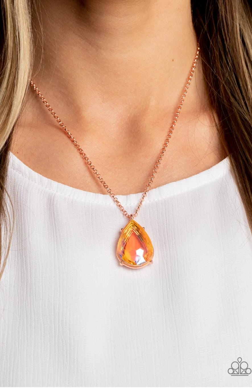 Rose gold ring copper band ring set