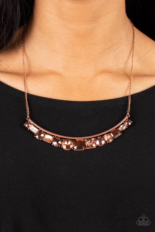 The Only SMOKE-SHOW in Town - Copper short necklace