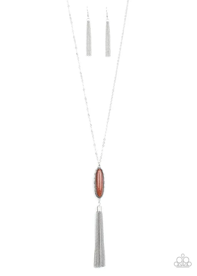 Stay Cool - Orange necklace long papa