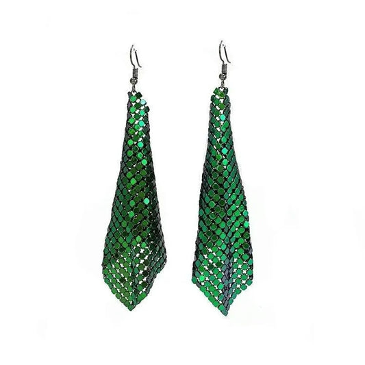 refined green earrings