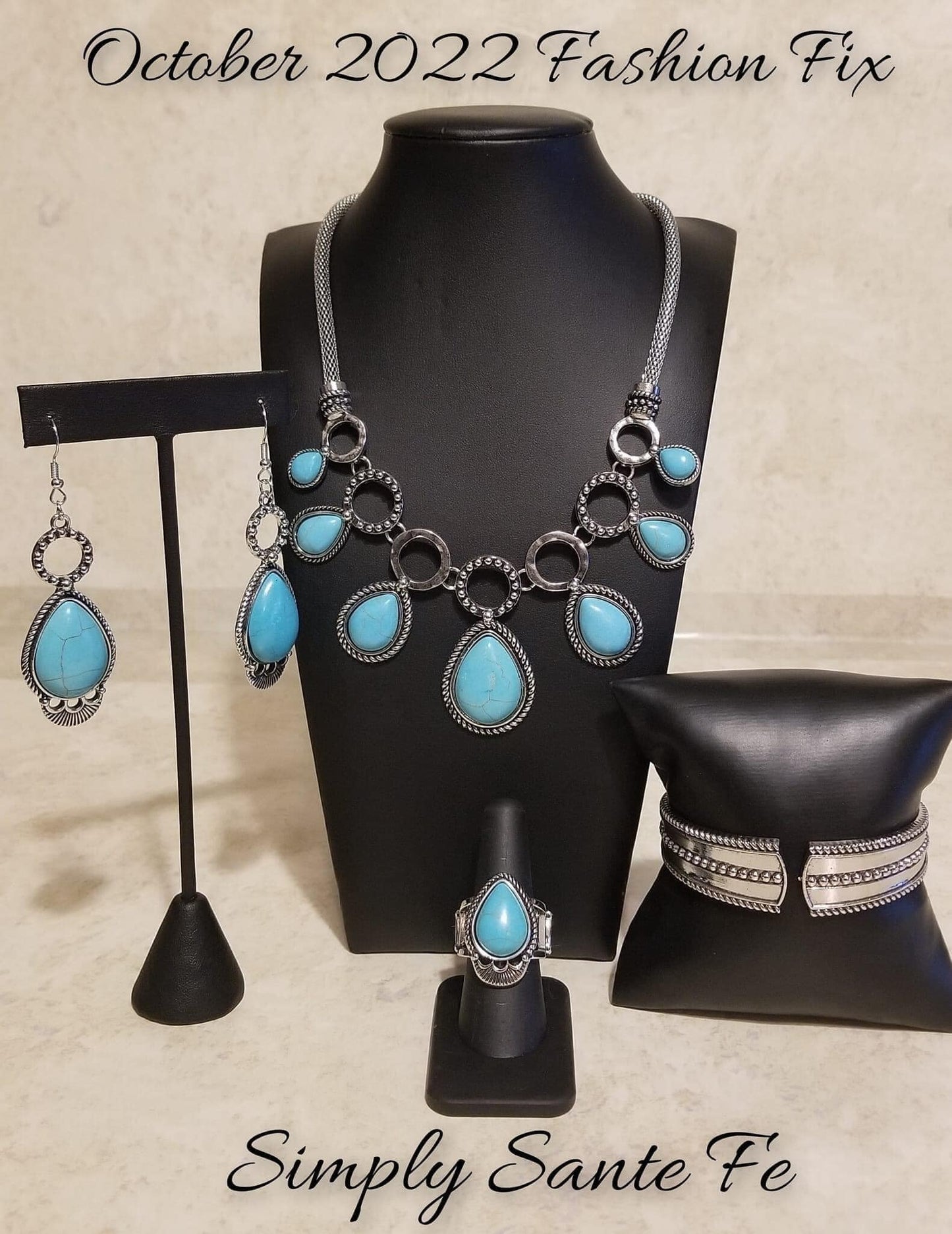 Simply Santa Fe set only earrings and rings 10 2022 papa