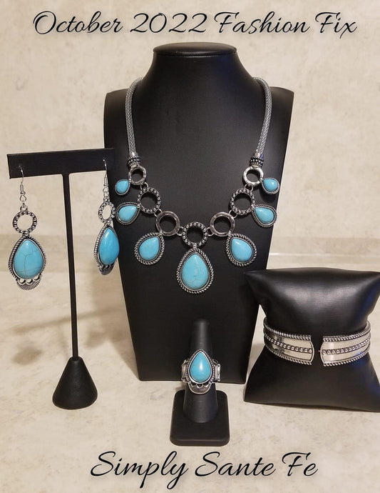 Simply Santa Fe set only earrings and rings 10 2022 papa