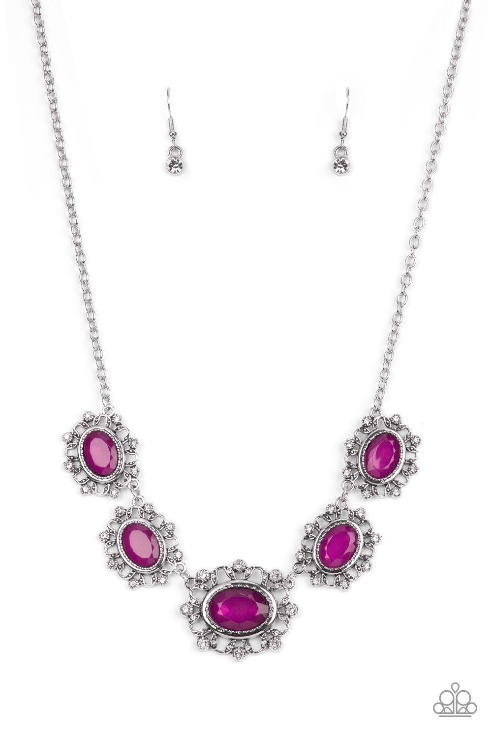 Meadow Wedding - Purple short necklace 278xx