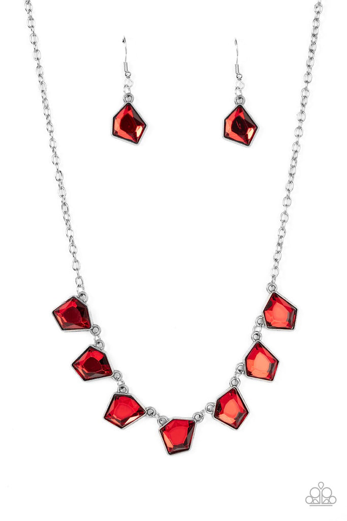 experimental Edge red short necklace