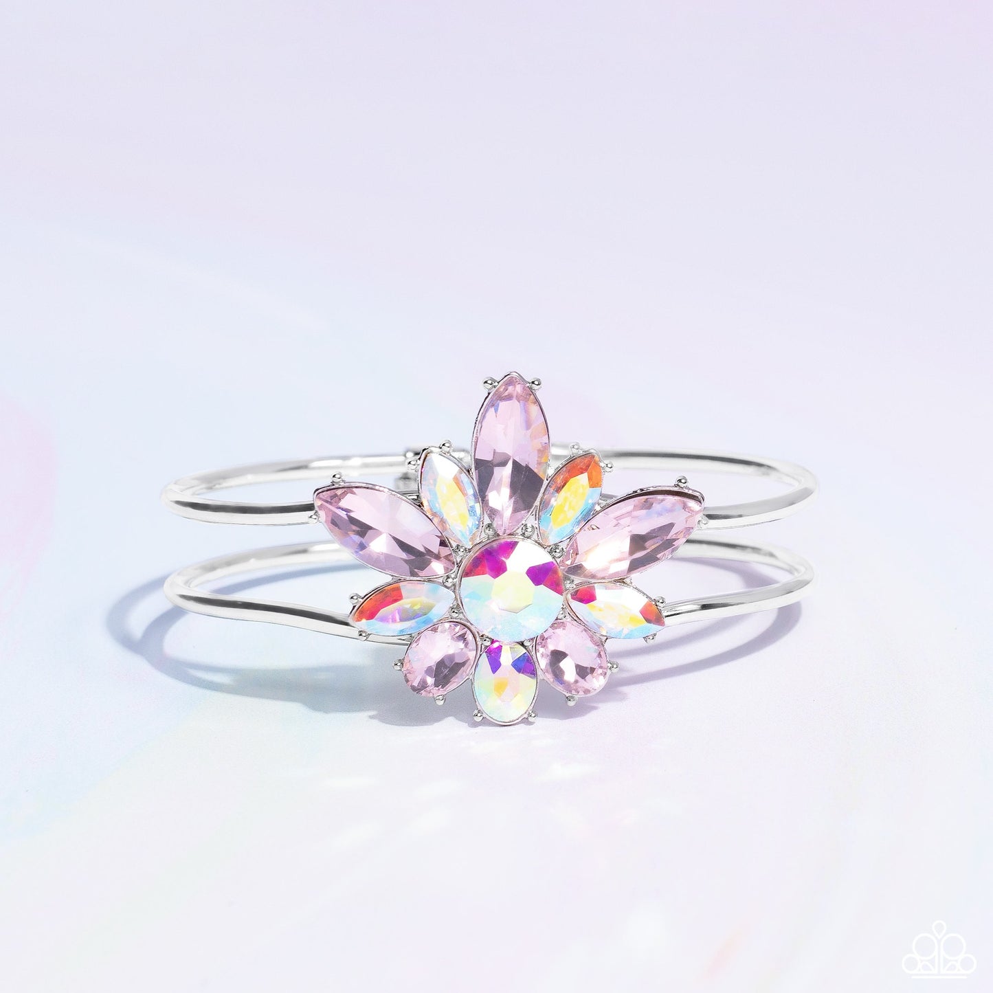 pampered Firehouse pink copper short necklace iridescent papa set