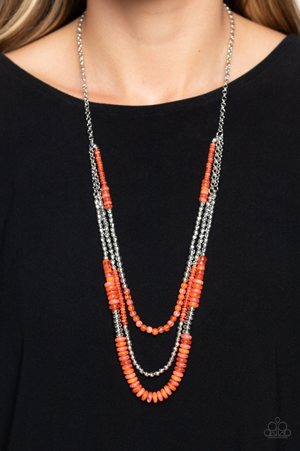 Newly Neverland - Yellow orange layered necklace papa