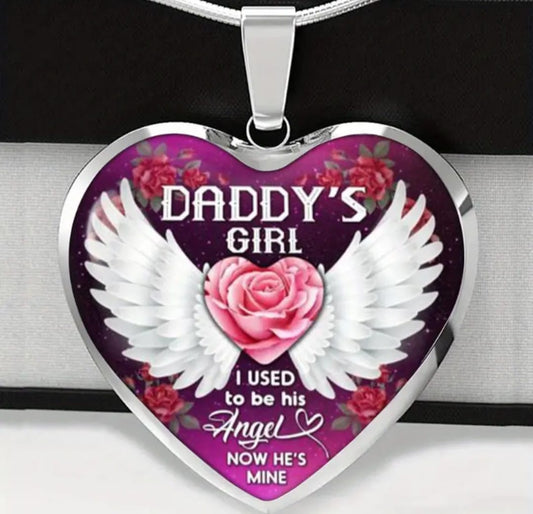 Daddys little girl pink short necklace 2283