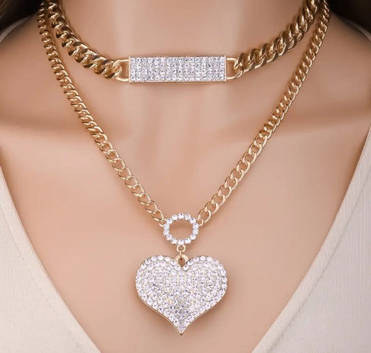 Truly gold layered necklace 2360