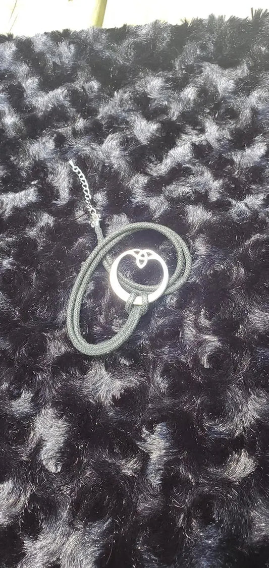 Celtic silver short necklace