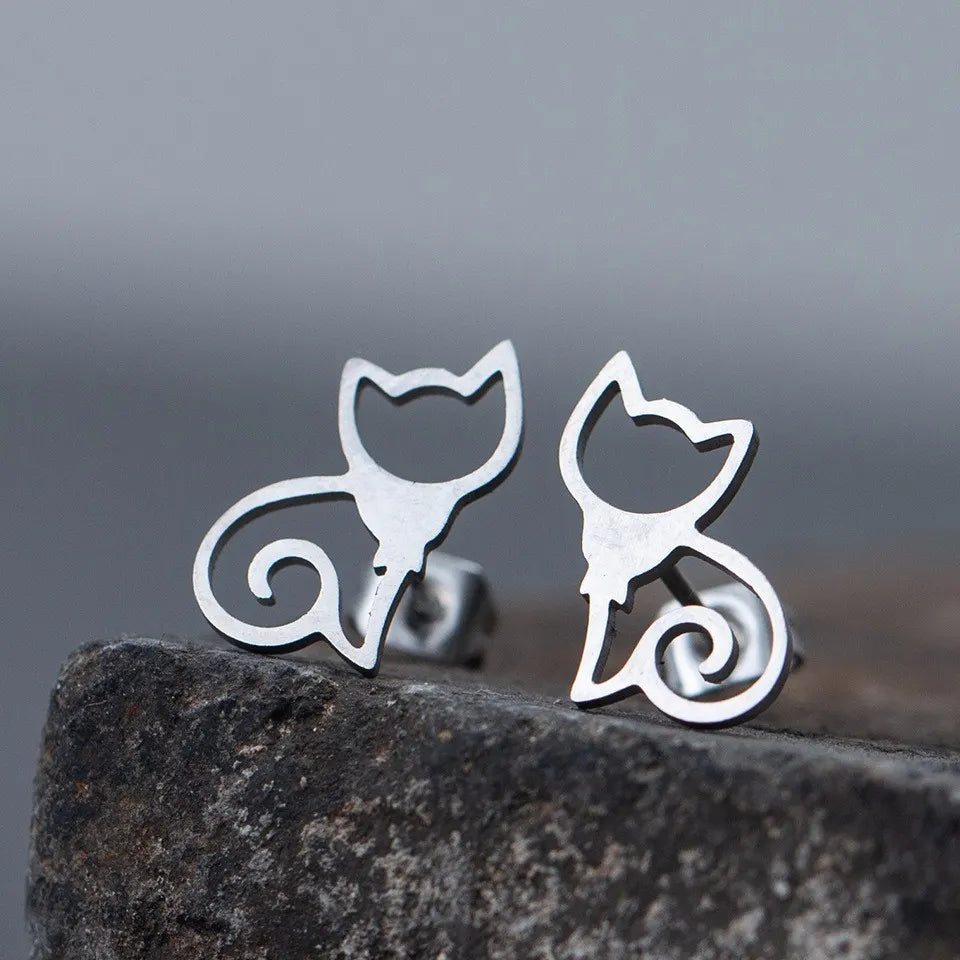 animals and fruit silver earrings 9965