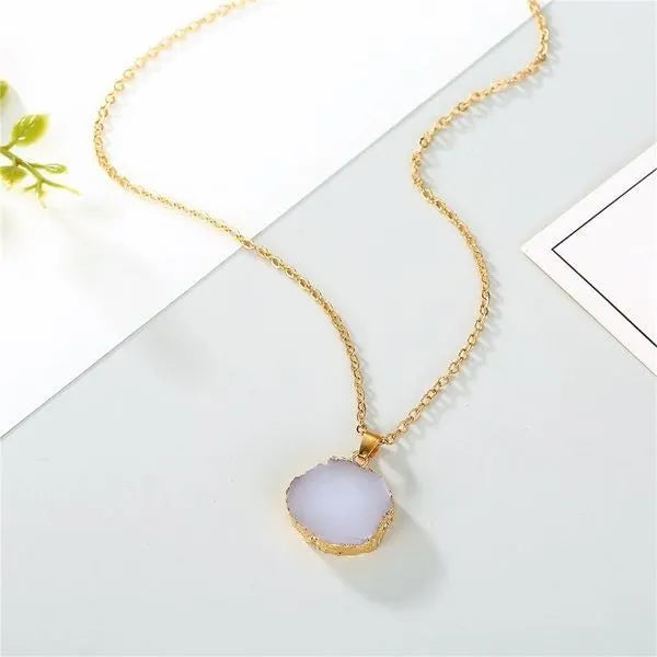 Geo circle multiple short necklace