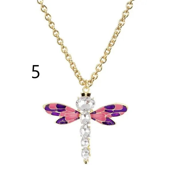 Dragonfly short necklace