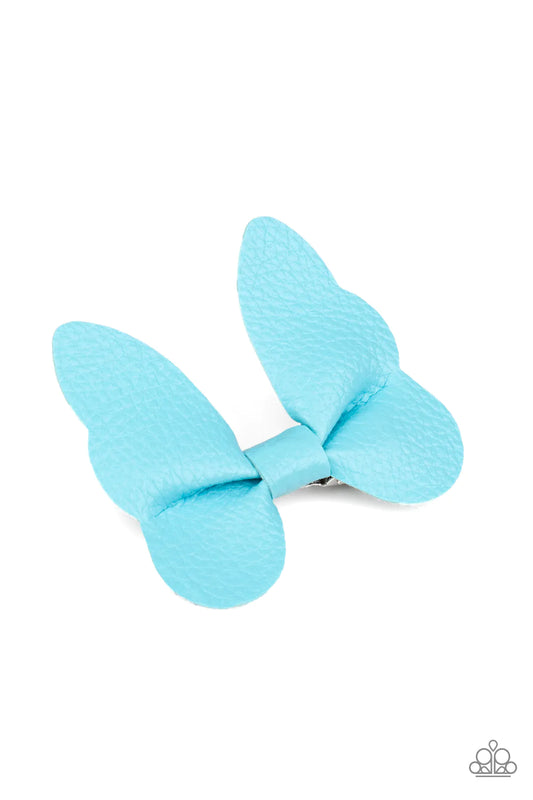 blue butterfly clip